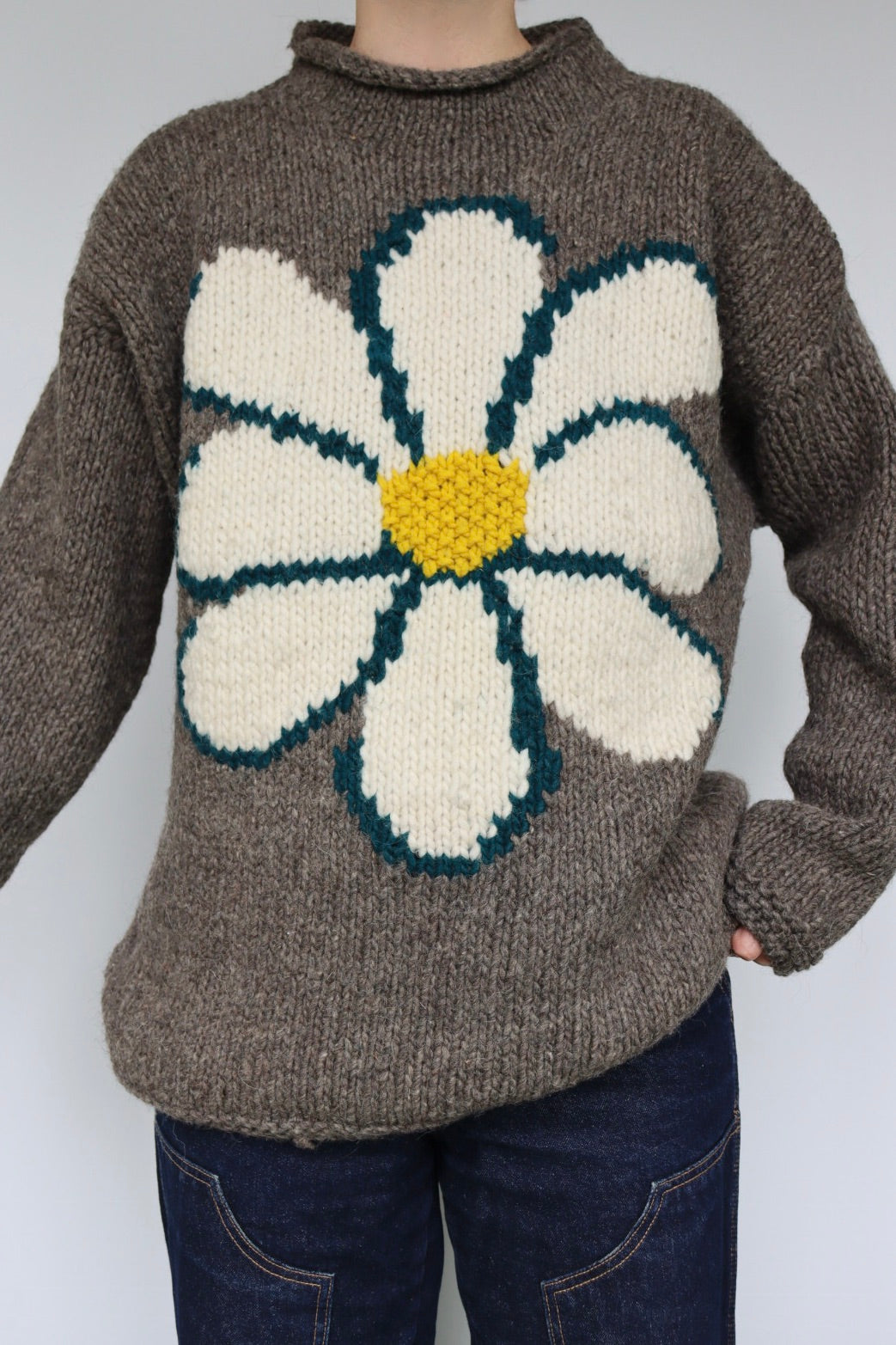 The Daisy Sweater - vintage knitted sweater - S up to XL
