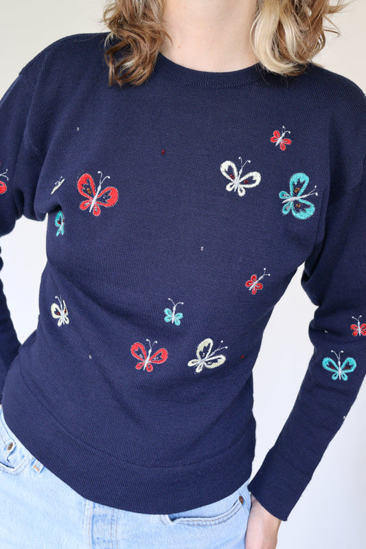 The Beads & Butterflies - sweater - S up to M