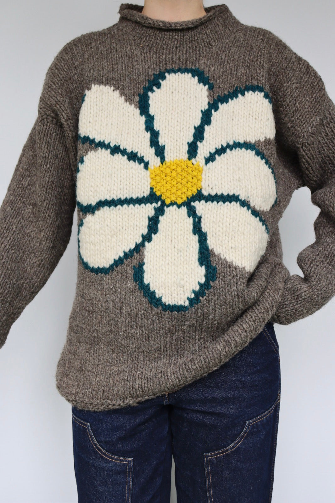 The Daisy Sweater - vintage knitted sweater - S up to XL