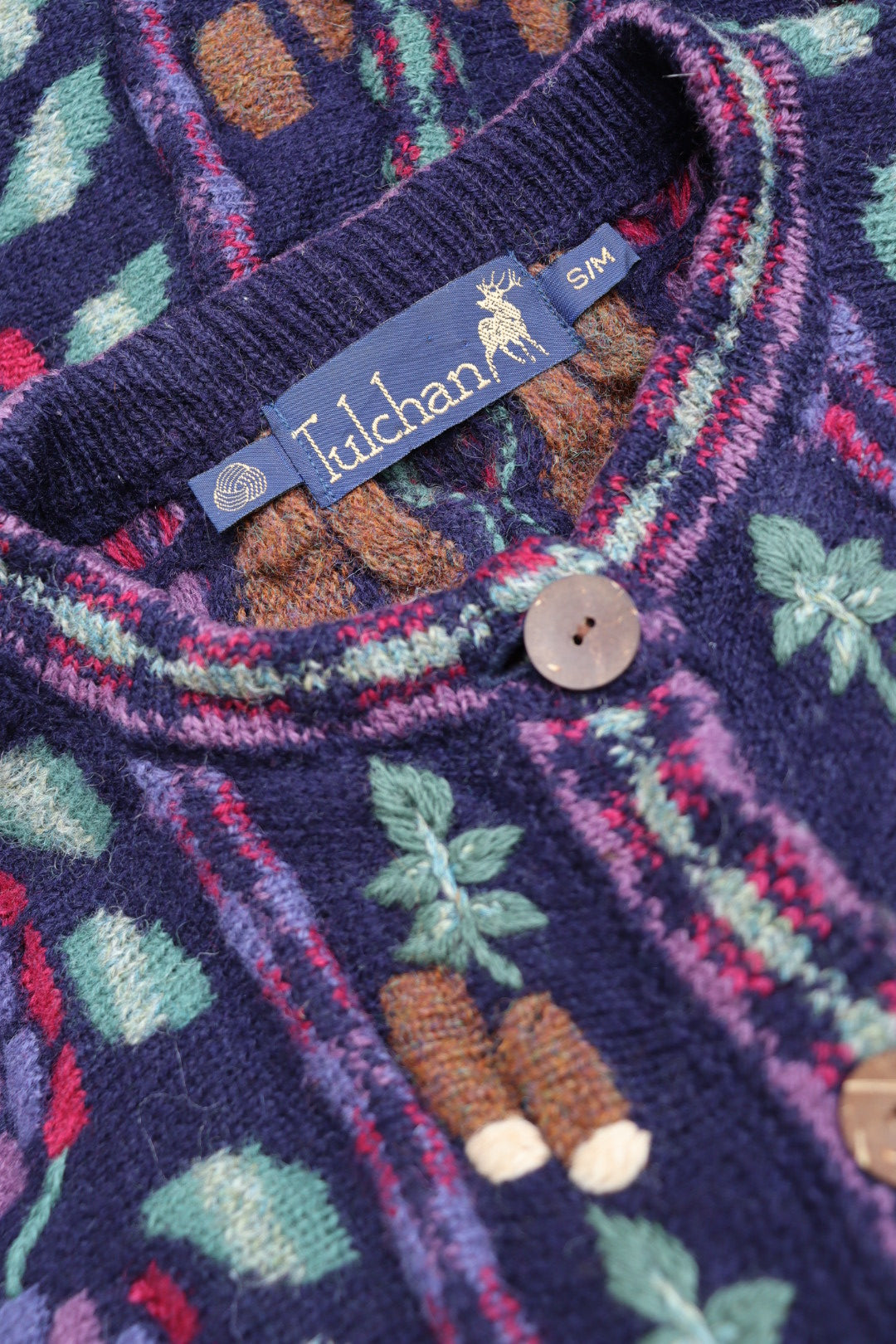 The Tulchan Autumn - vintage knitted cardigan - S up to M/L