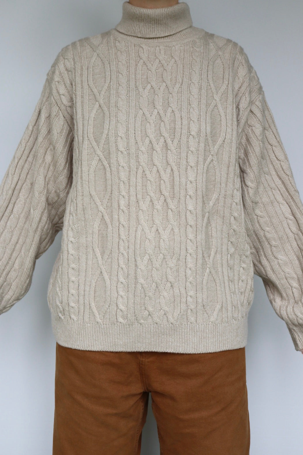 The Aran Bawneen - vintage knitted sweater - S up to XL