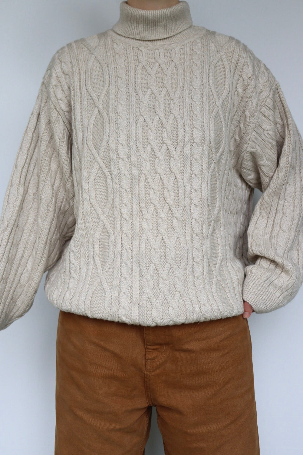 The Aran Bawneen - vintage knitted sweater - S up to XL