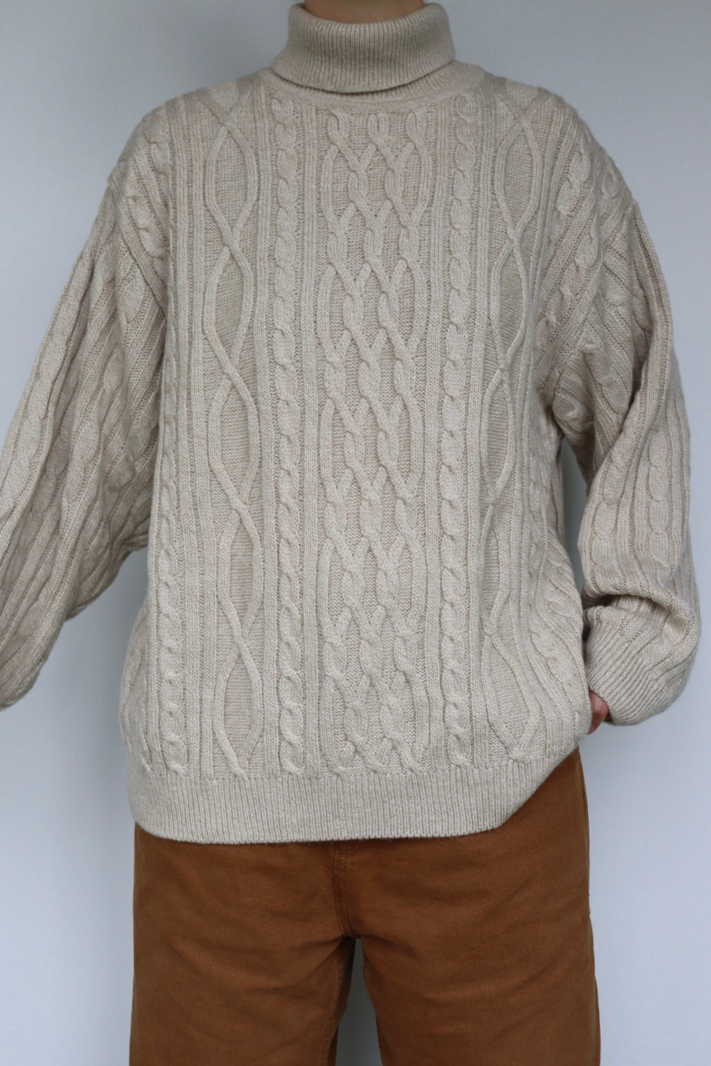The Aran Bawneen - vintage knitted sweater - S up to XL