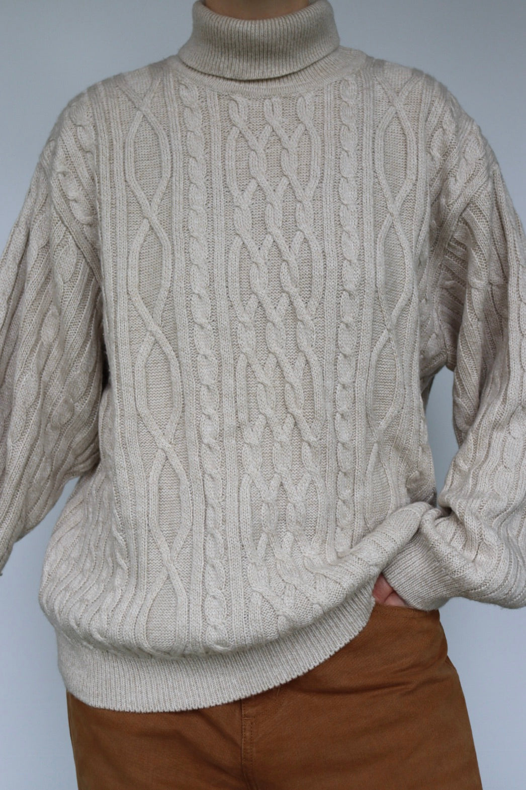 The Aran Bawneen - vintage knitted sweater - S up to XL