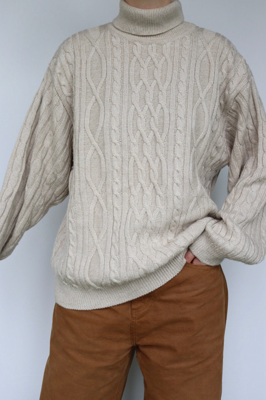 The Aran Bawneen - vintage knitted sweater - S up to XL