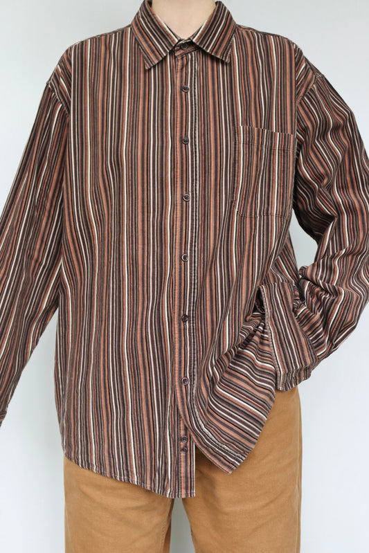The Corduroy Stripes - vintage blouse / shirt - S up to XL