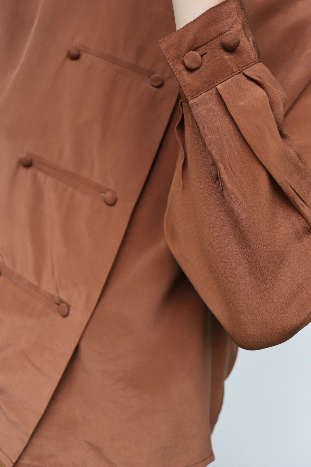 The Bedford Fair - vintage silk blouse - S up to M