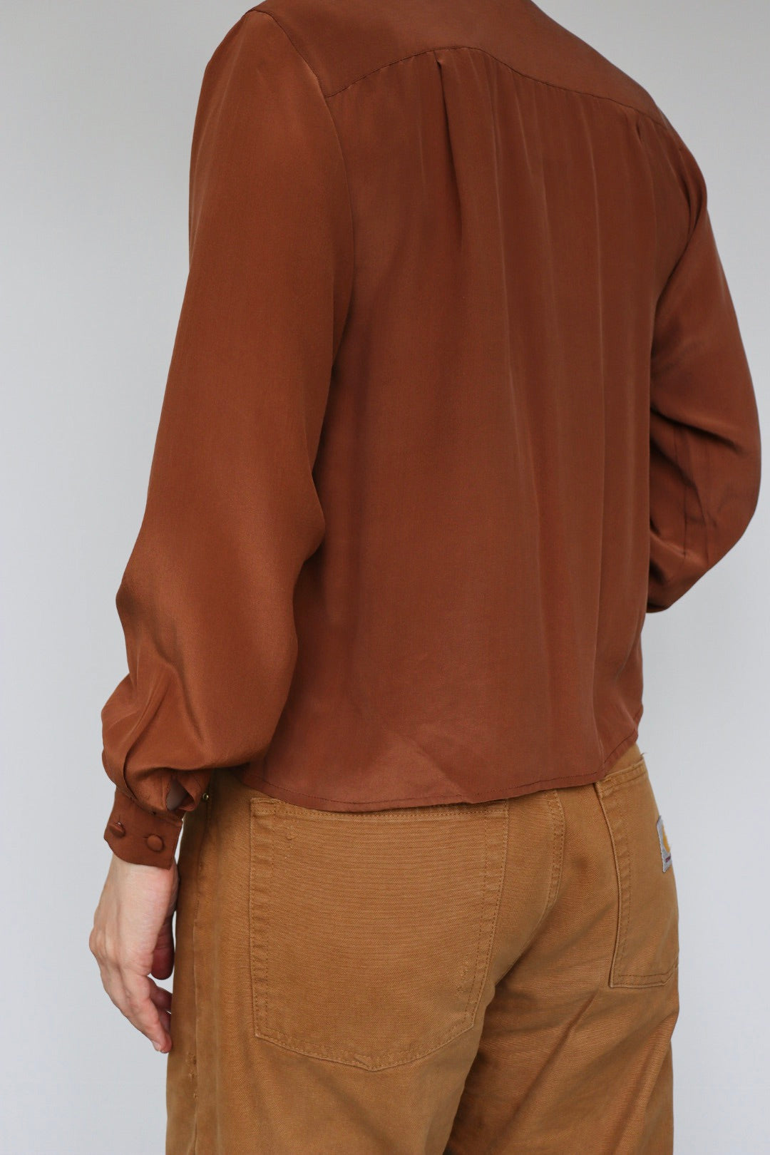 The Bedford Fair - vintage silk blouse - S up to M