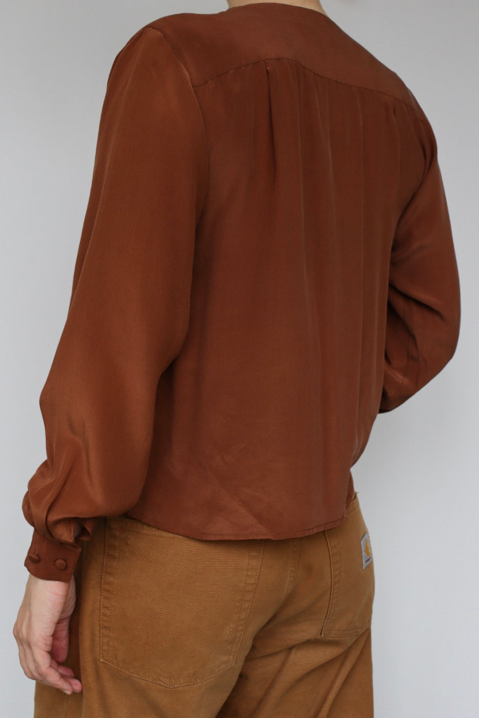 The Bedford Fair - vintage silk blouse - S up to M