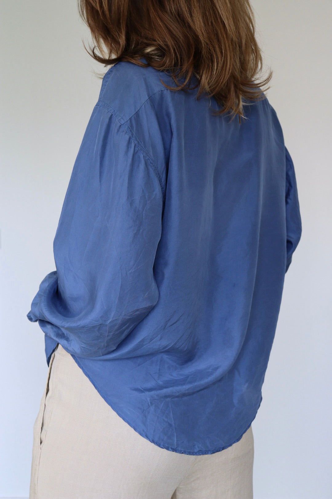 The Silk Sky - silk blouse - S up to L