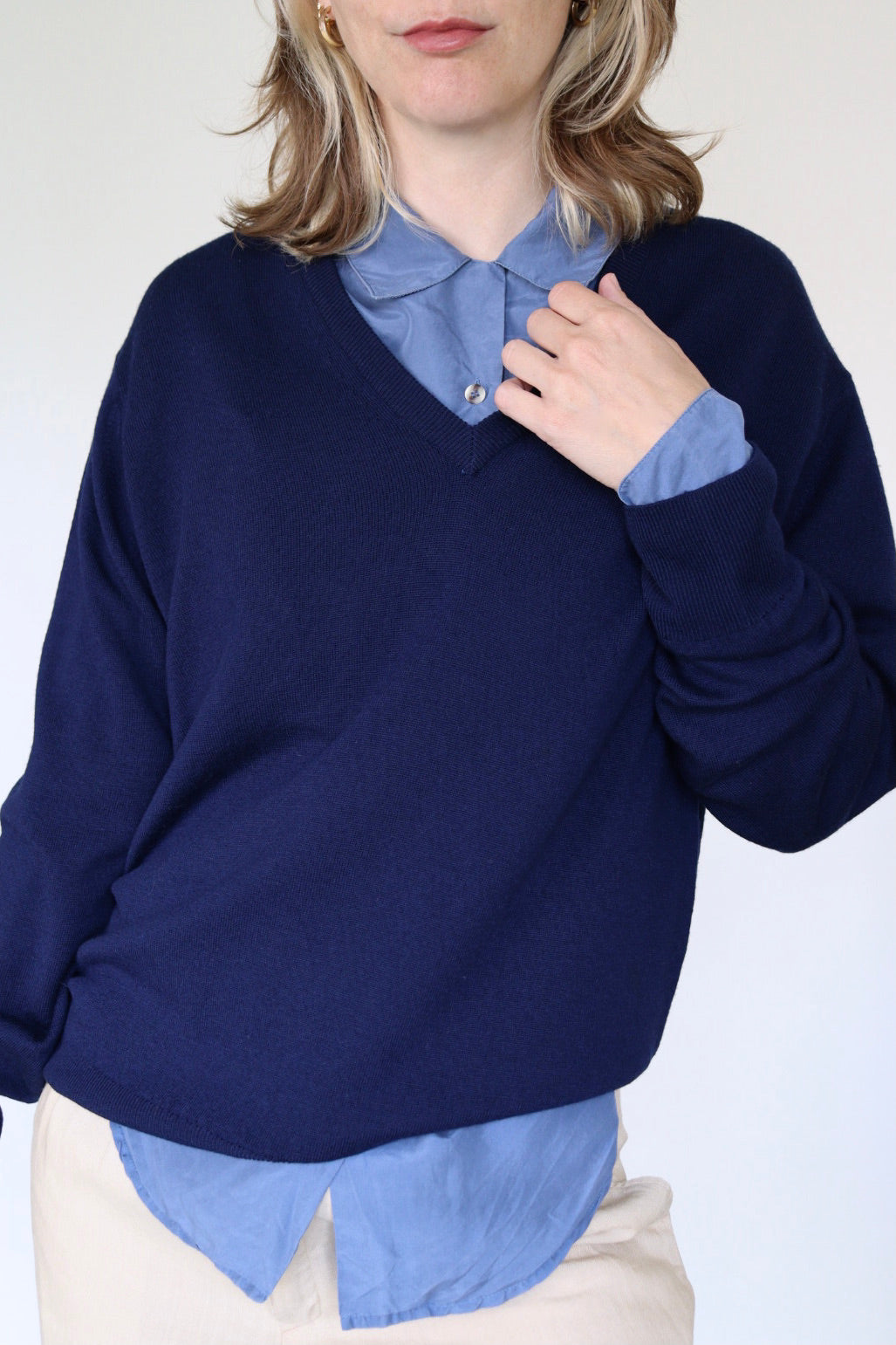 The Blue V - sweater - S up to L