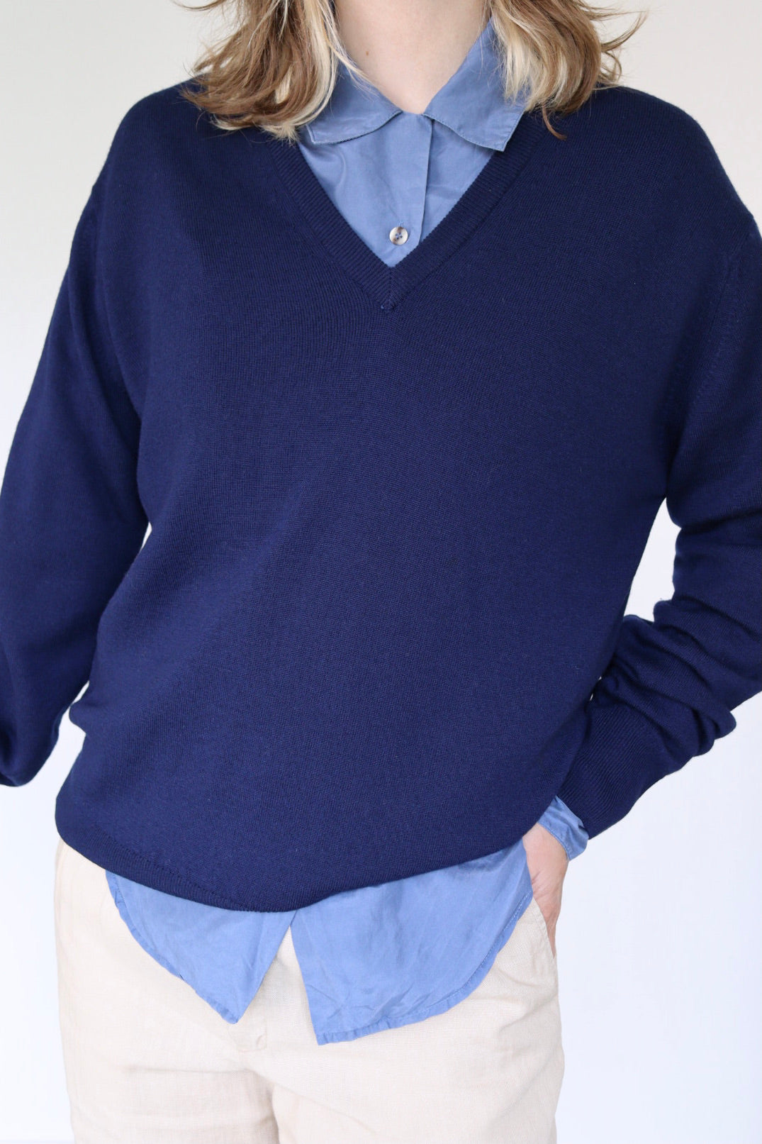The Silk Sky - silk blouse - S up to L