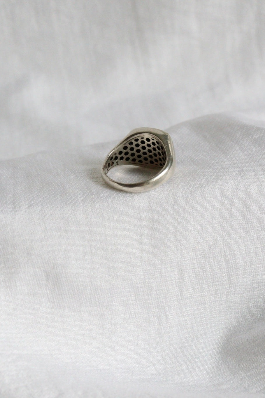 The Black Signet - vintage silver ring