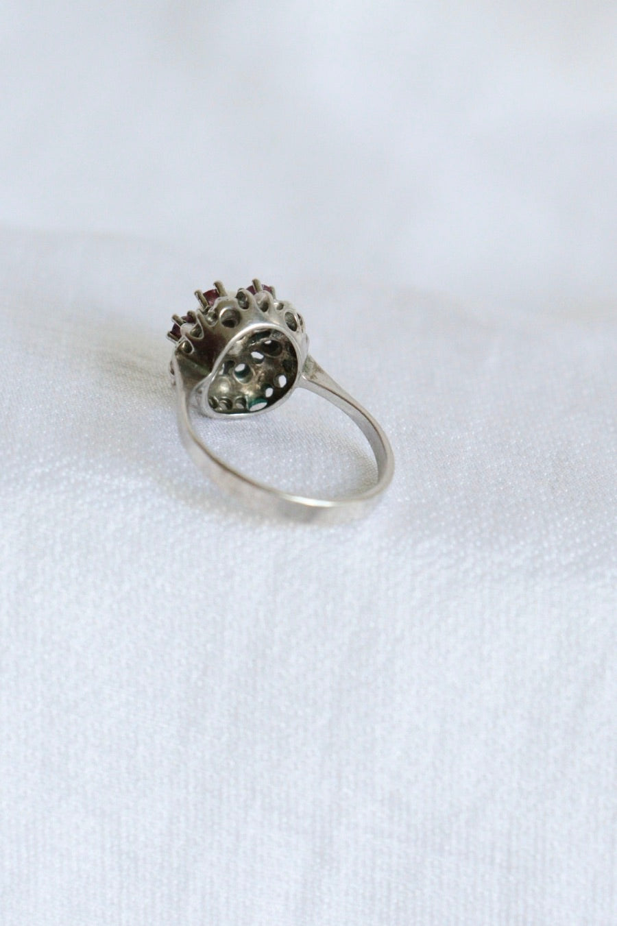 The Pearls Rosette - vintage silver ring