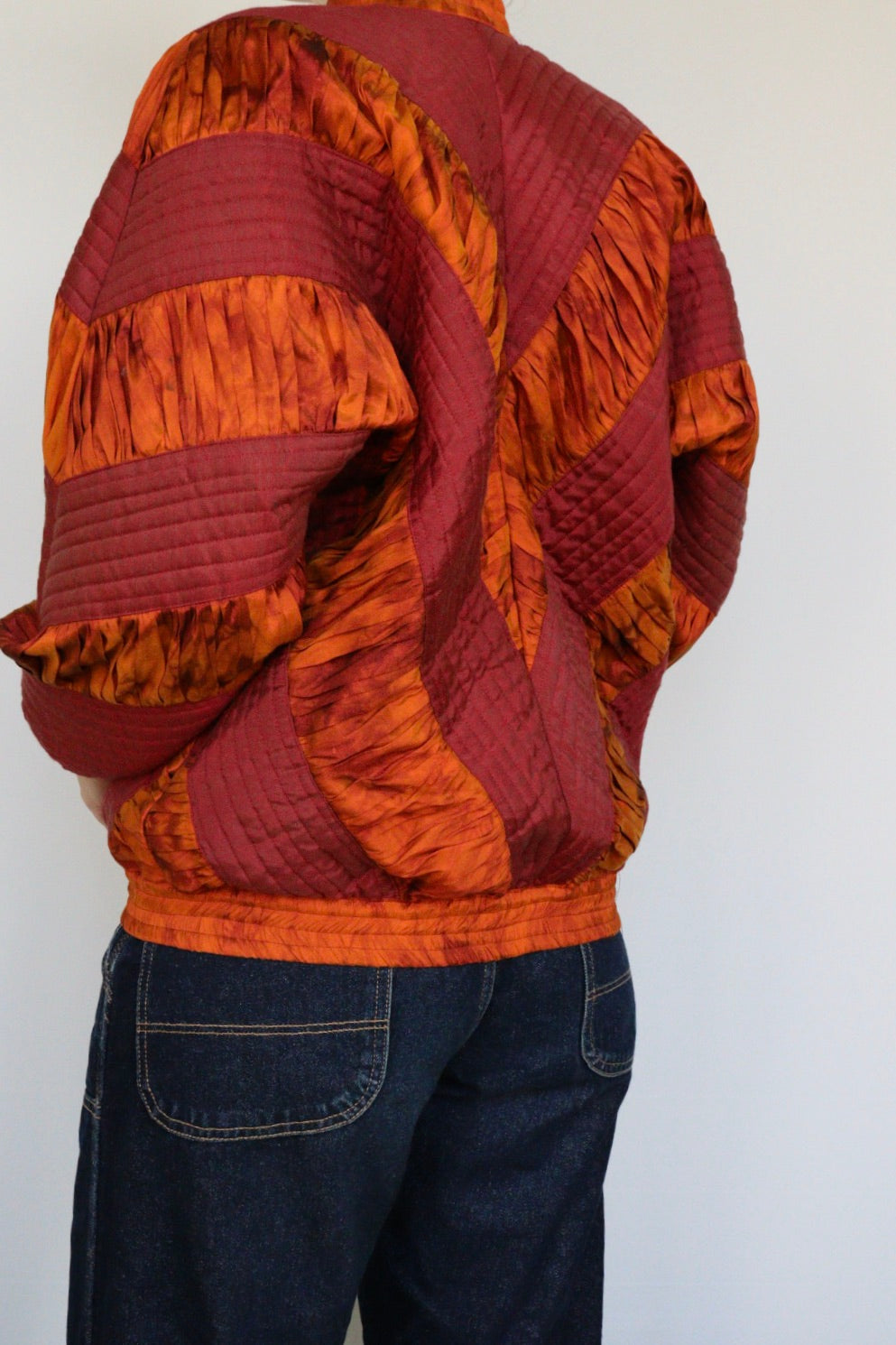 The Pleaded Silk - vintage jacket - S up to M