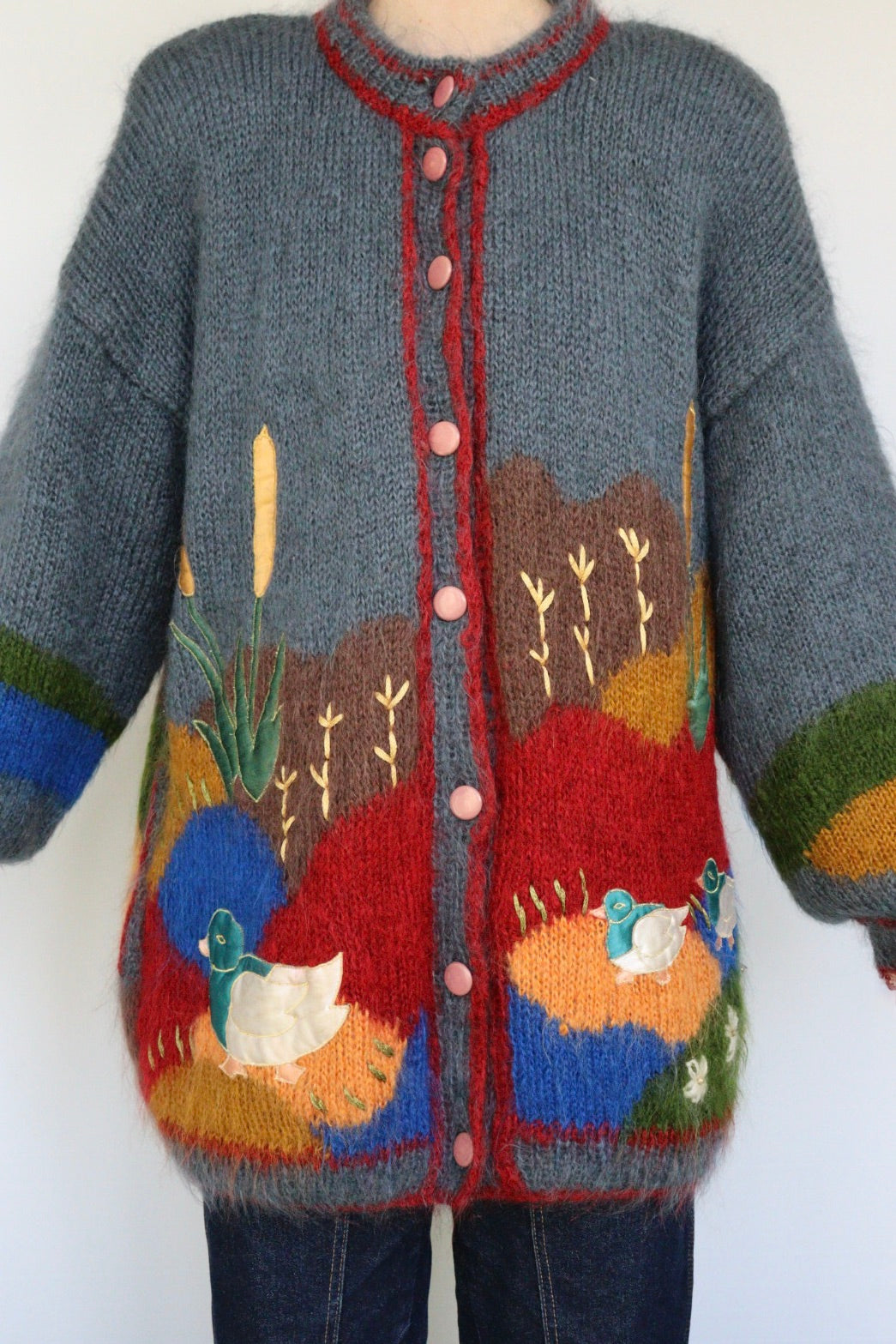 The Norway Ducks - vintage mohair cardigan - S up to XL