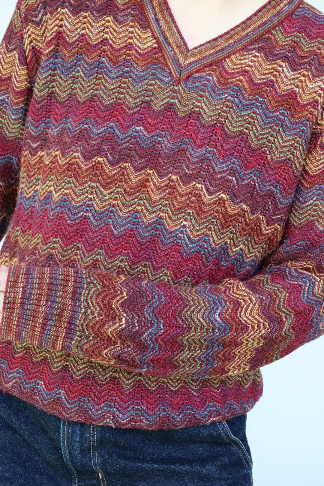 The Zig Zag - vintage sweater - S up to M/L
