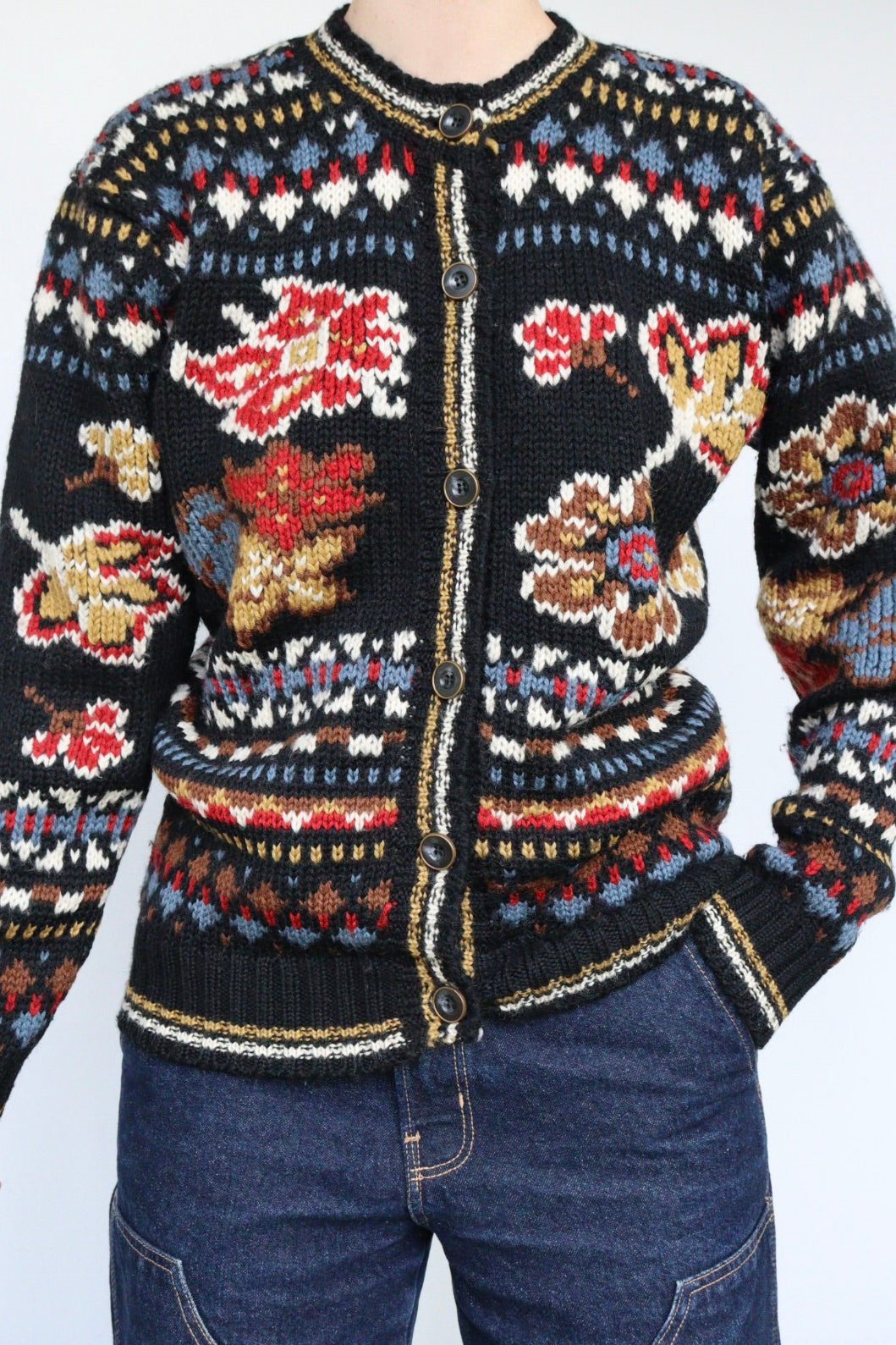 The Ba-tsu Flowers - vintage cardigan - S up to M/L
