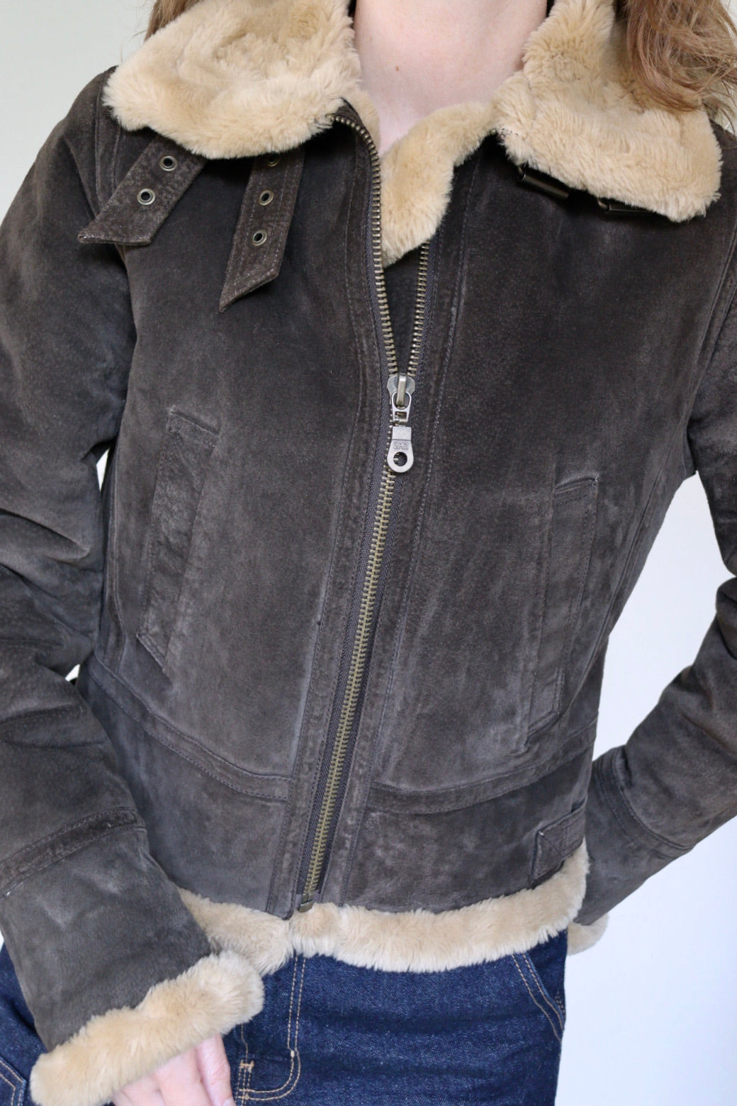 The Suede Aviator - jacket - S up to M