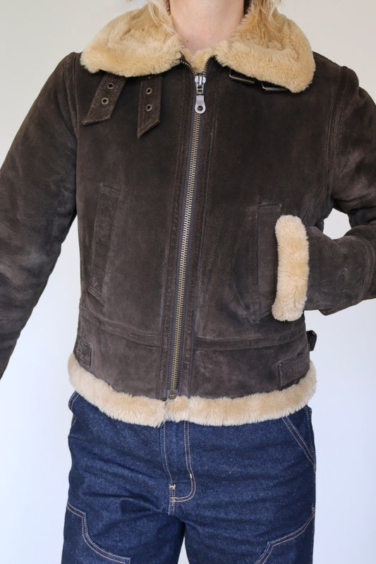 The Suede Aviator - jacket - S up to M
