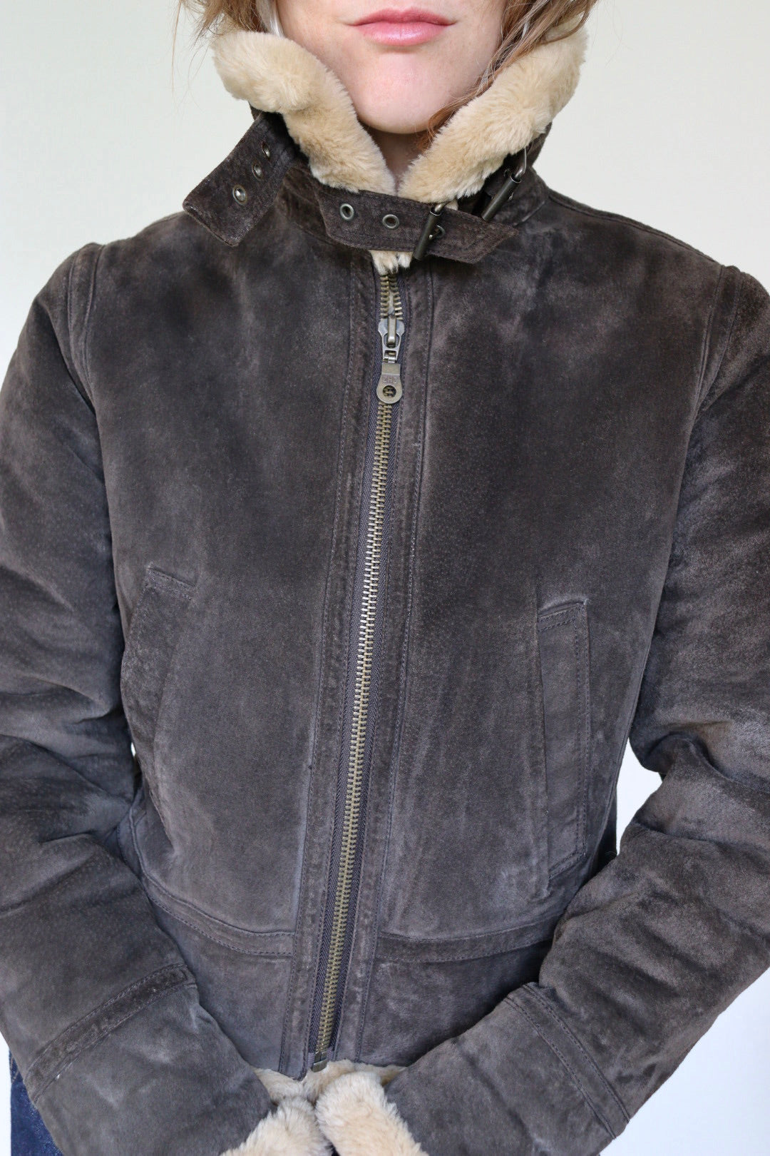 The Suede Aviator - jacket - S up to M