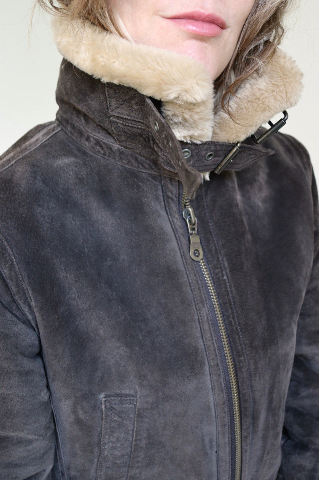 The Suede Aviator - jacket - S up to M