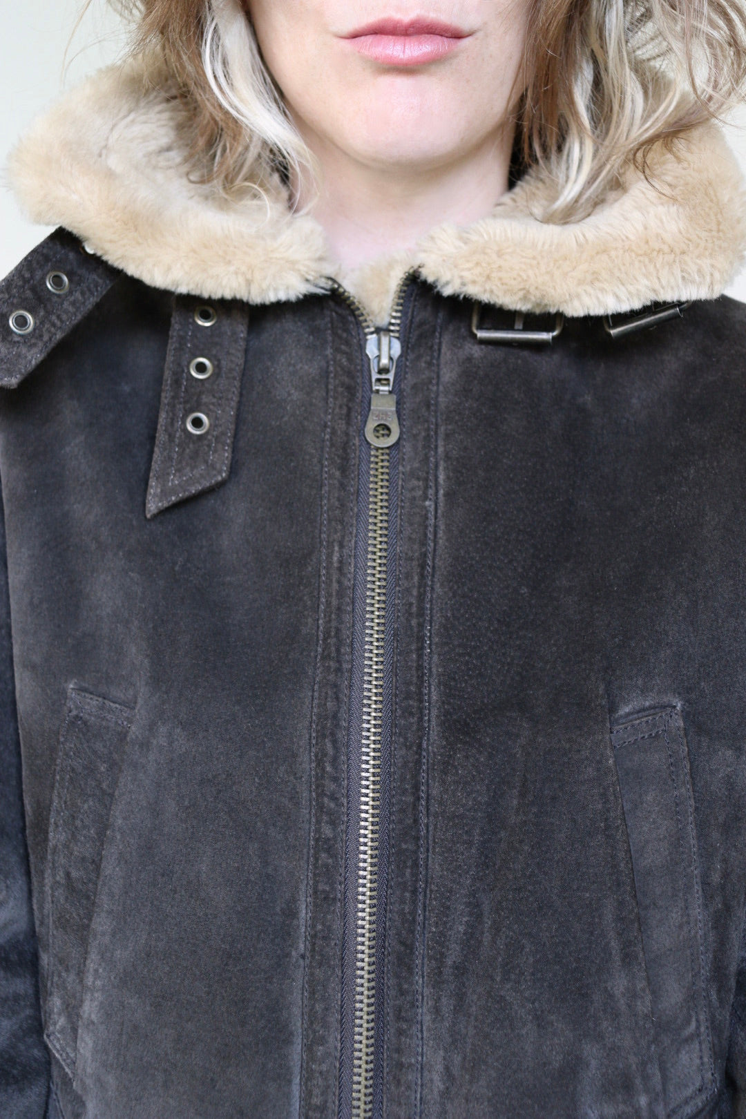 The Suede Aviator - jacket - S up to M
