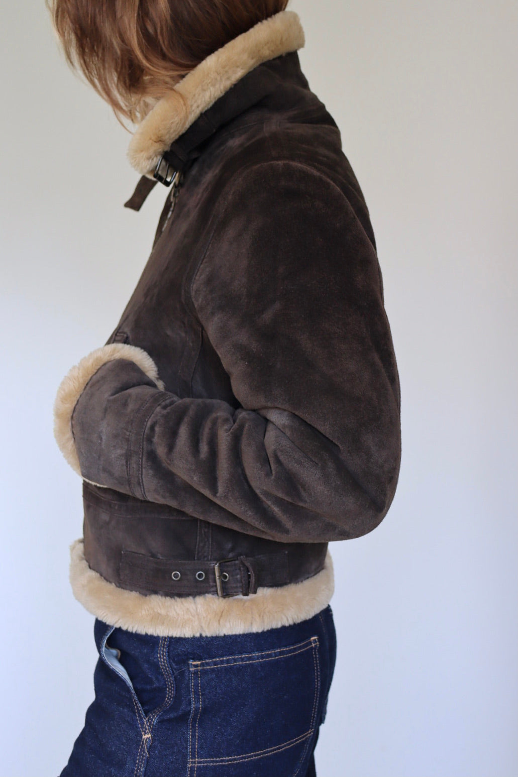 The Suede Aviator - jacket - S up to M