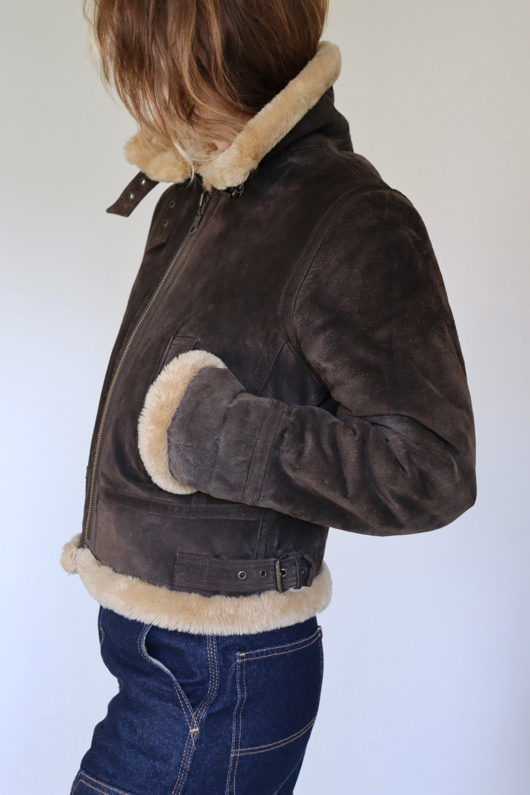 The Suede Aviator - jacket - S up to M