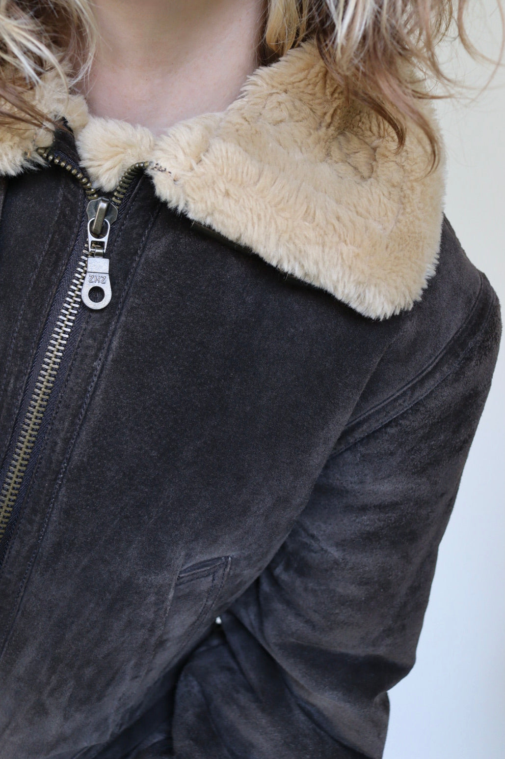 The Suede Aviator - jacket - S up to M