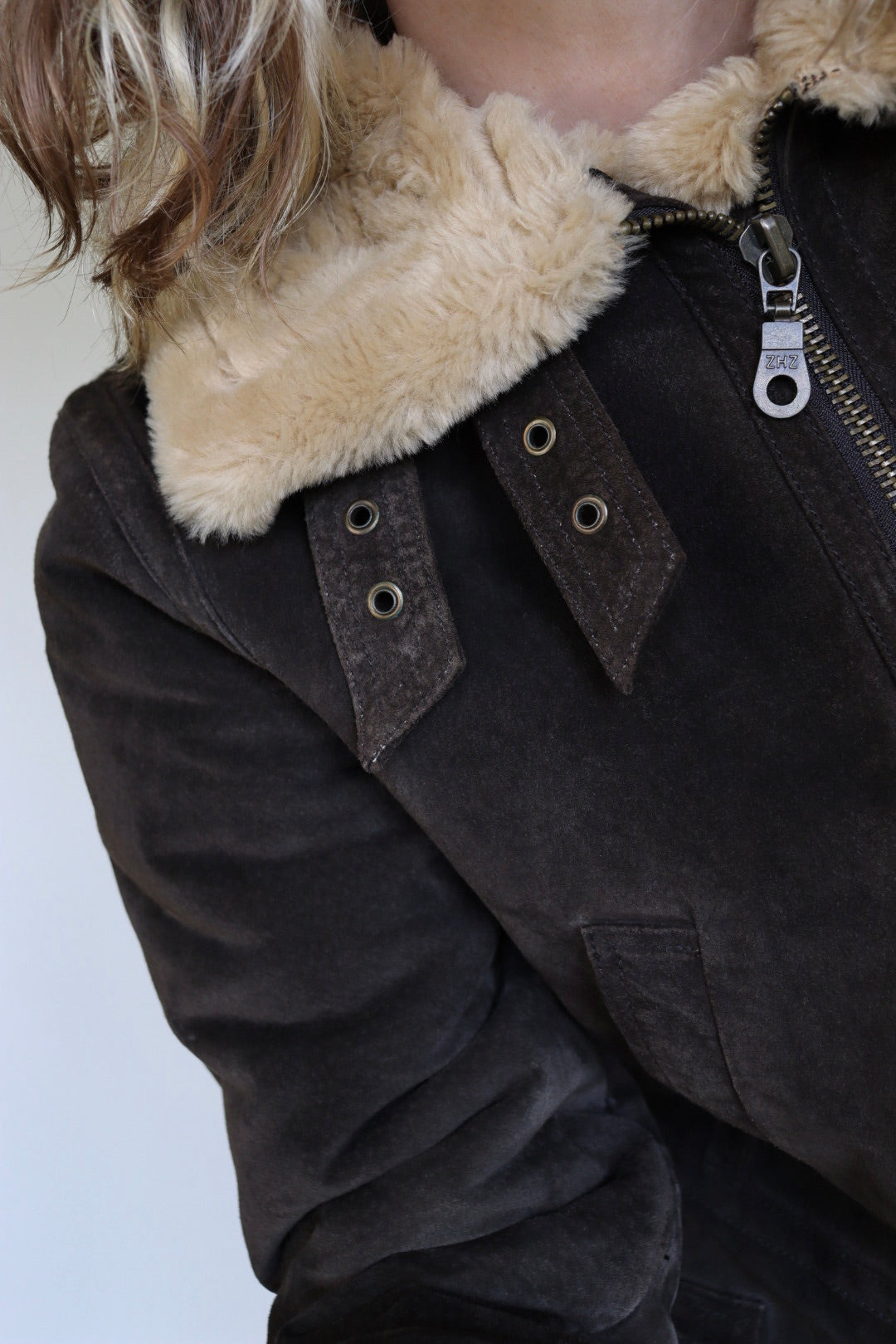 The Suede Aviator - jacket - S up to M