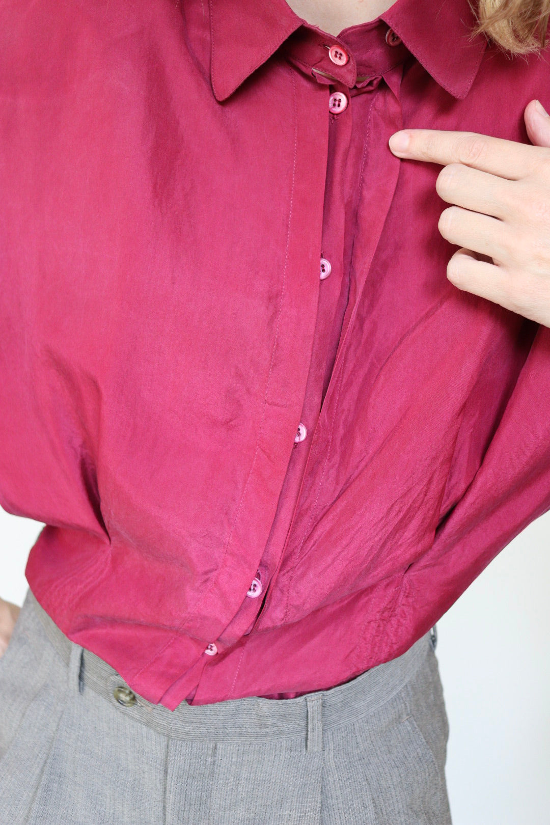 The Pink Lady - silk blouse - S up to L