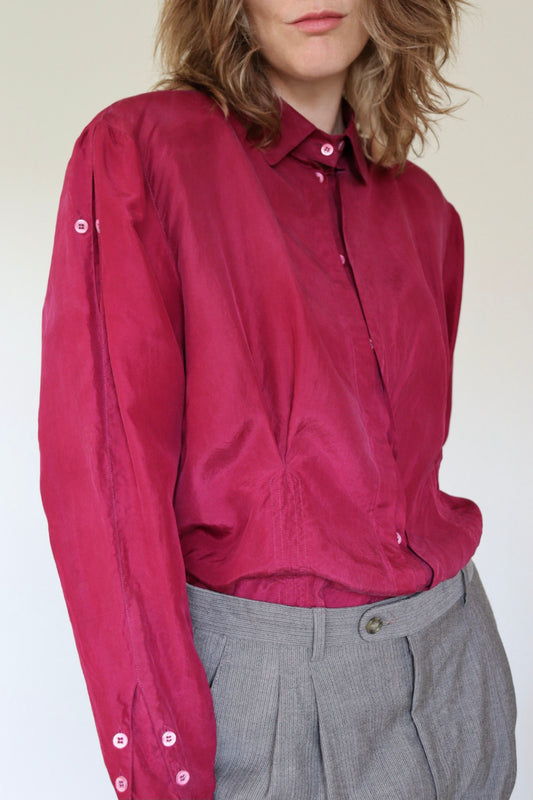 The Pink Lady - silk blouse - S up to L