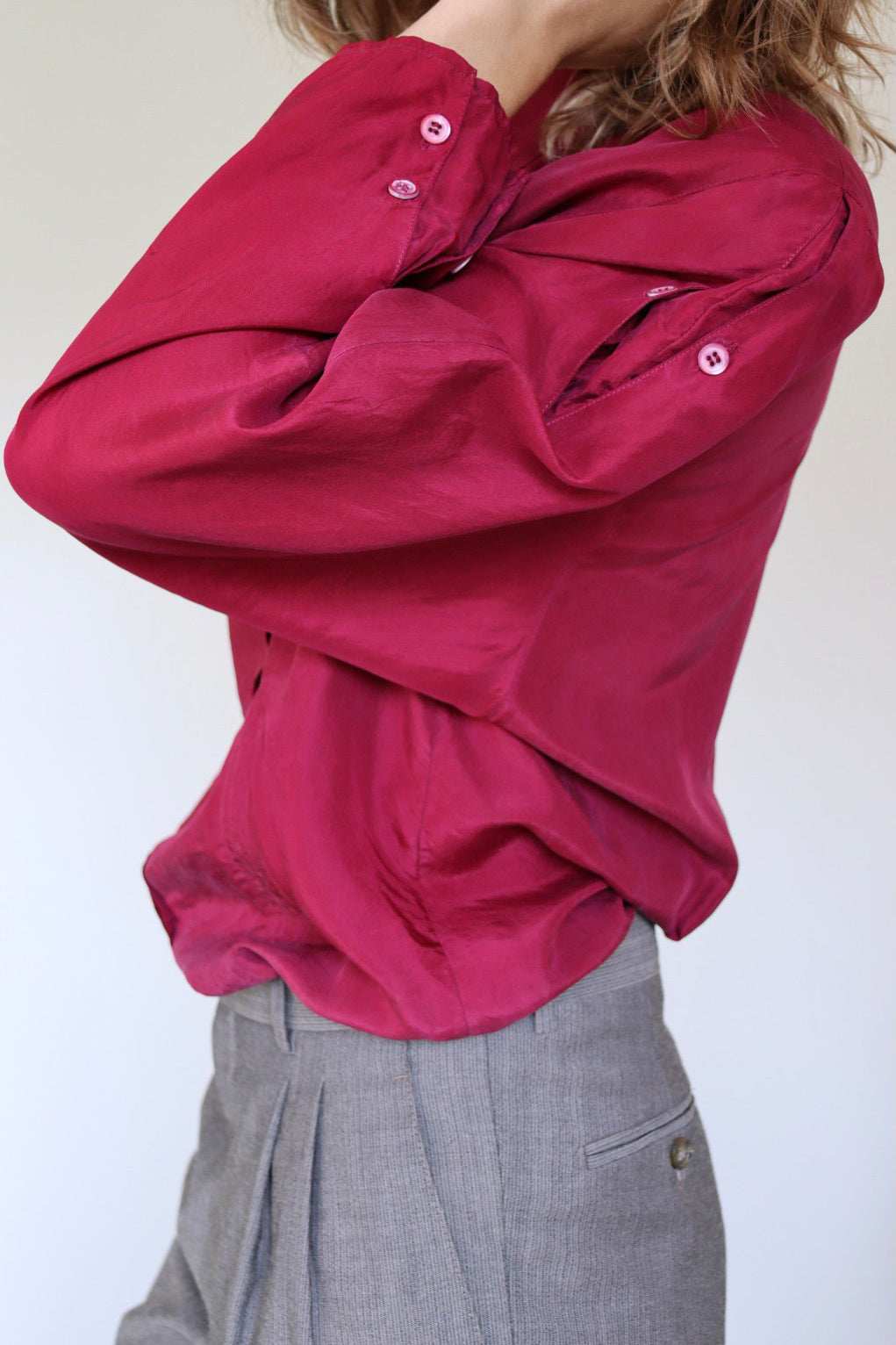 The Pink Lady - silk blouse - S up to L