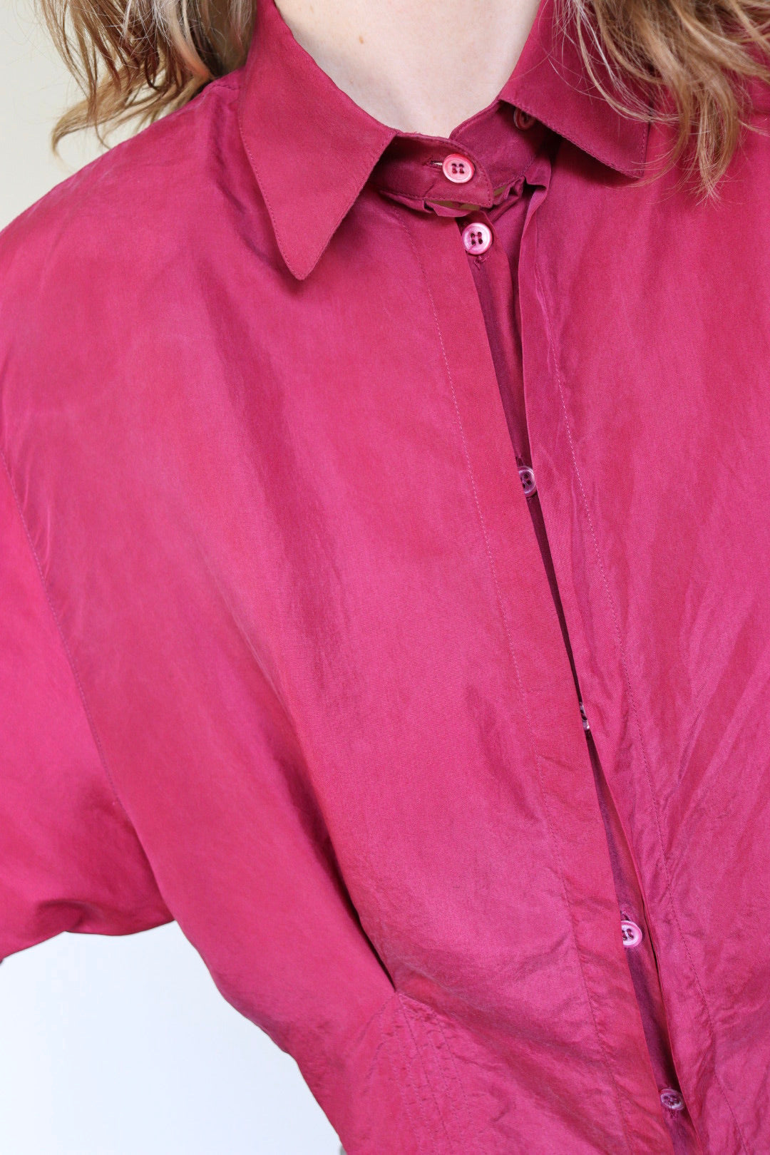 The Pink Lady - silk blouse - S up to L