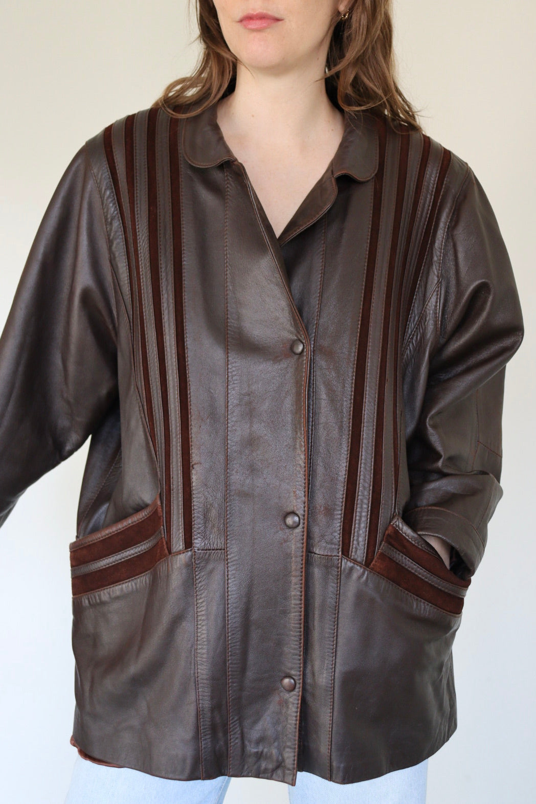 The Striped Leather - jacket - S up to XL