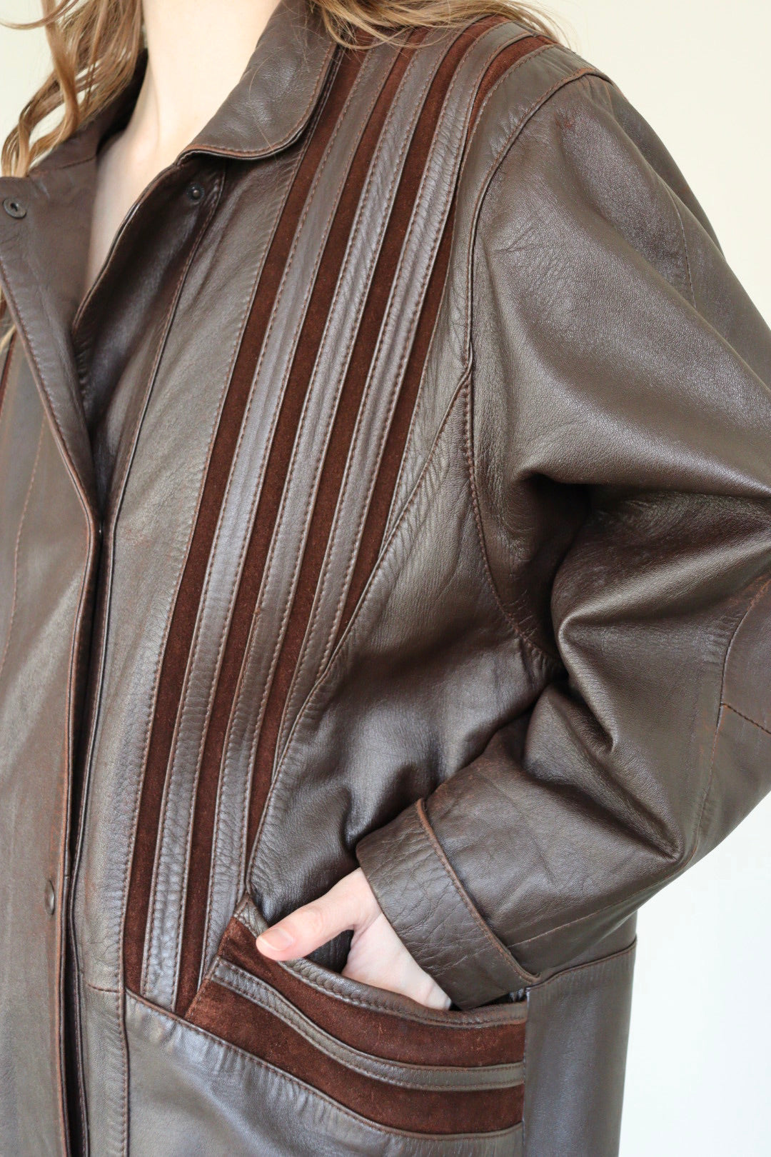 The Striped Leather - jacket - S up to XL