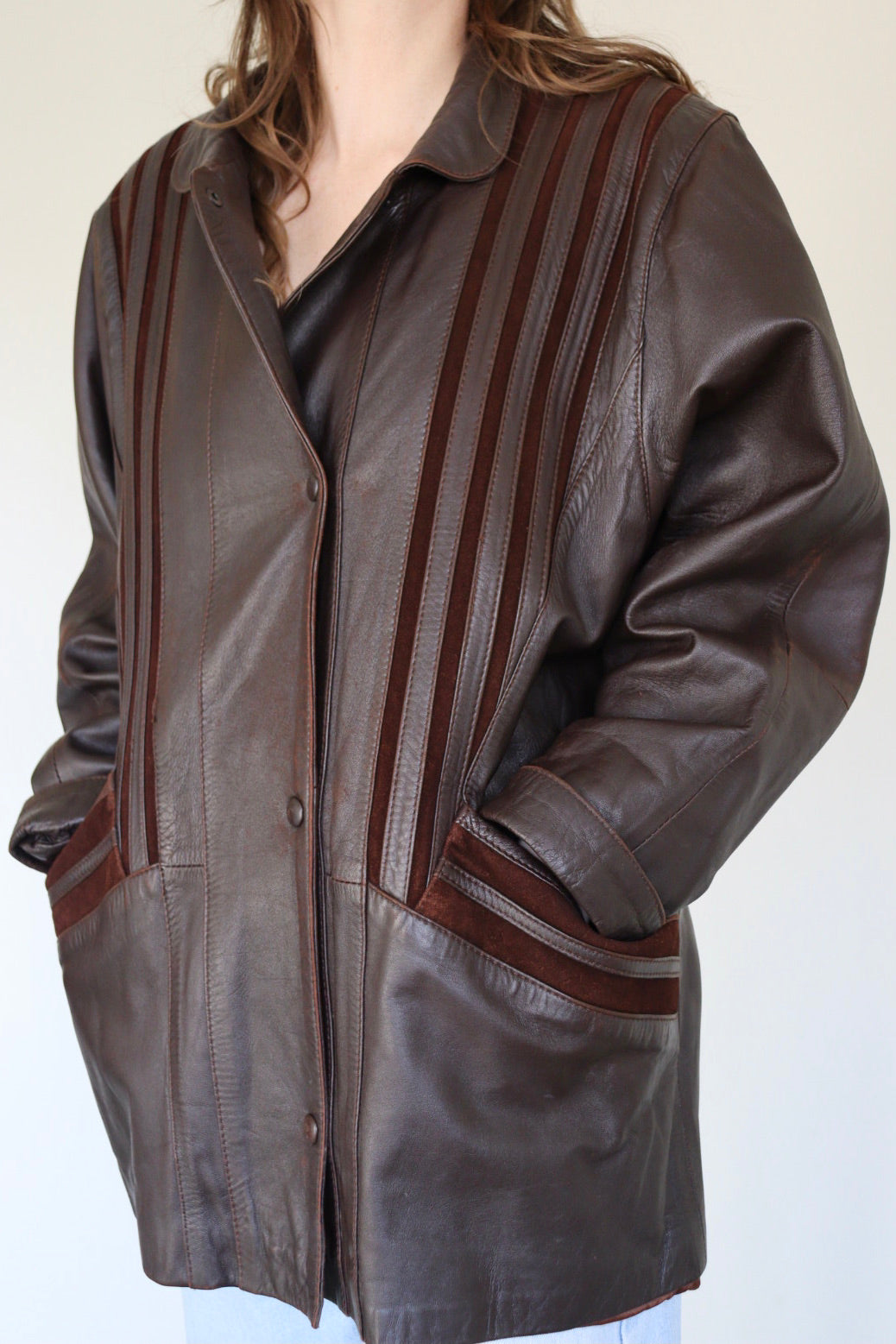 The Striped Leather - jacket - S up to XL