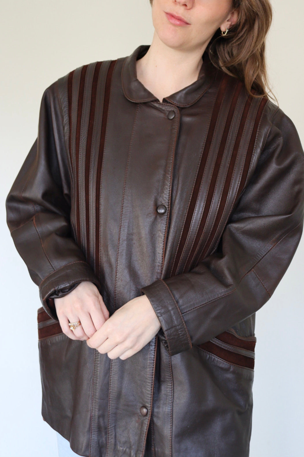 The Striped Leather - jacket - S up to XL