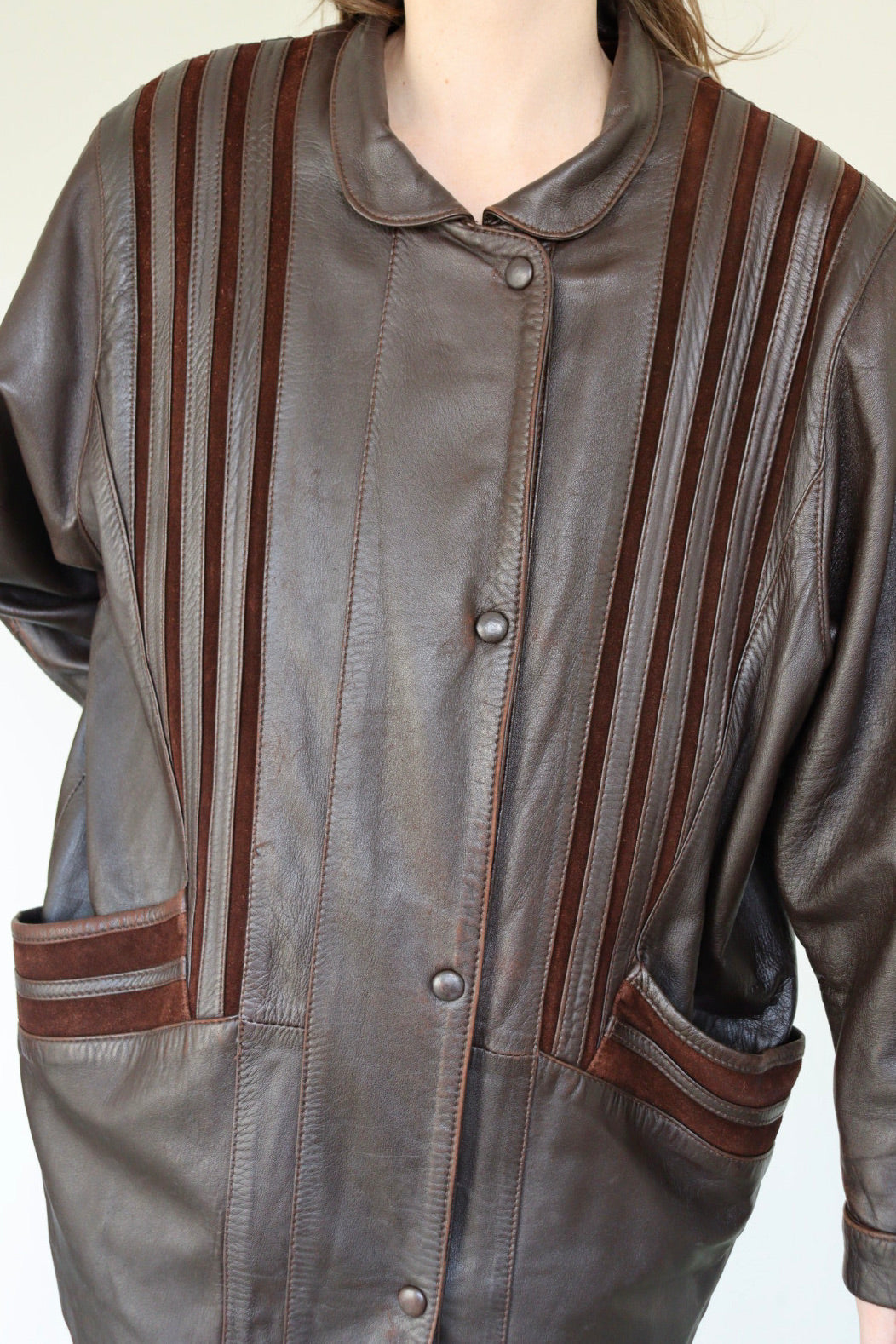 The Striped Leather - jacket - S up to XL