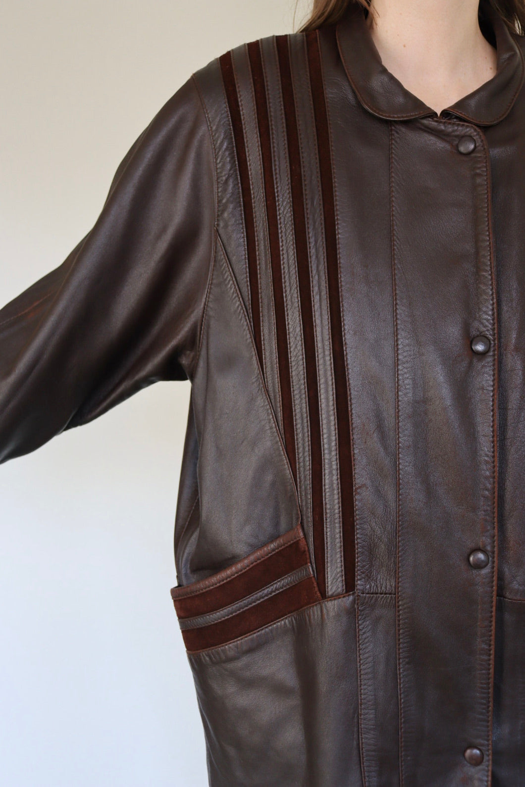 The Striped Leather - jacket - S up to XL