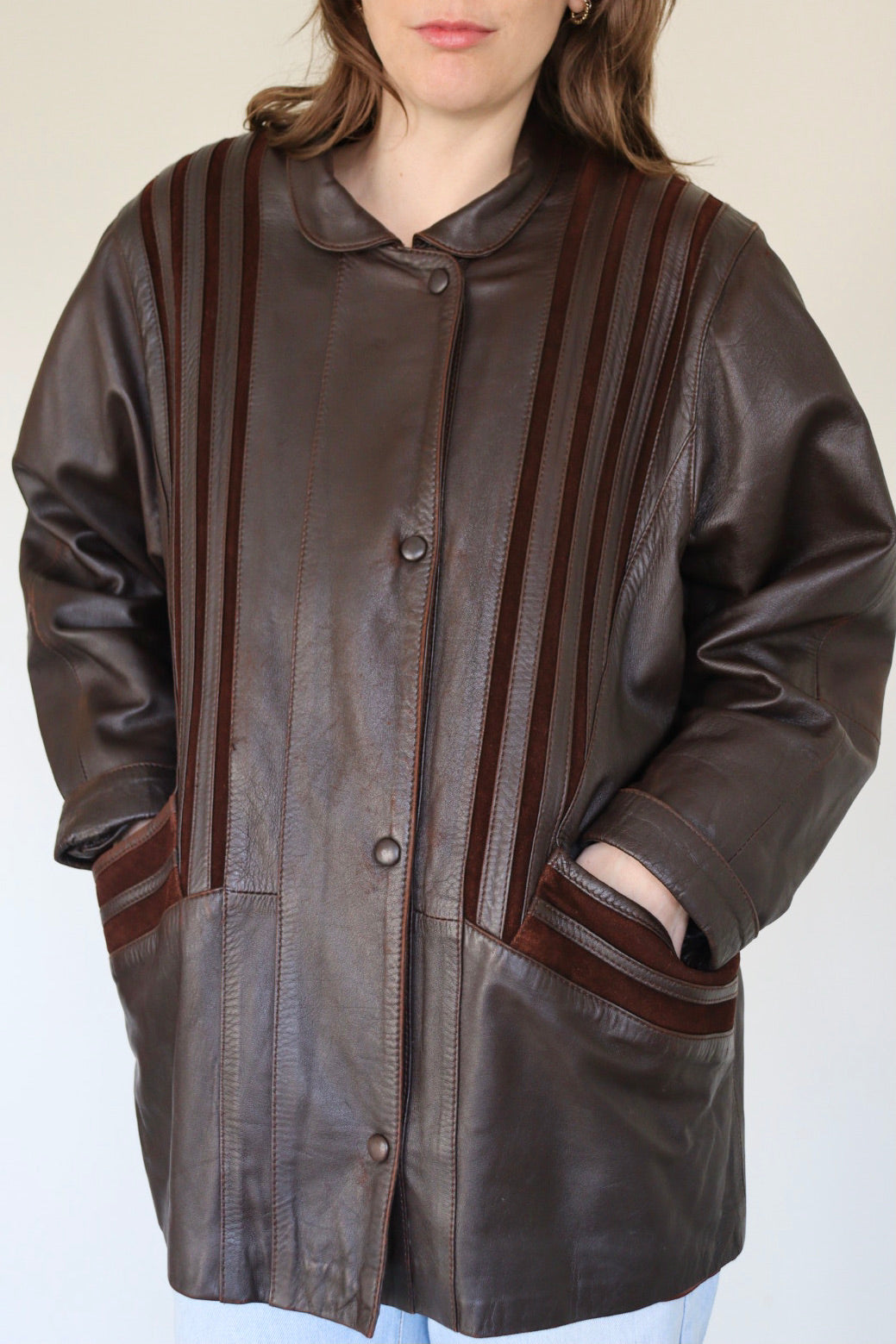The Striped Leather - jacket - S up to XL