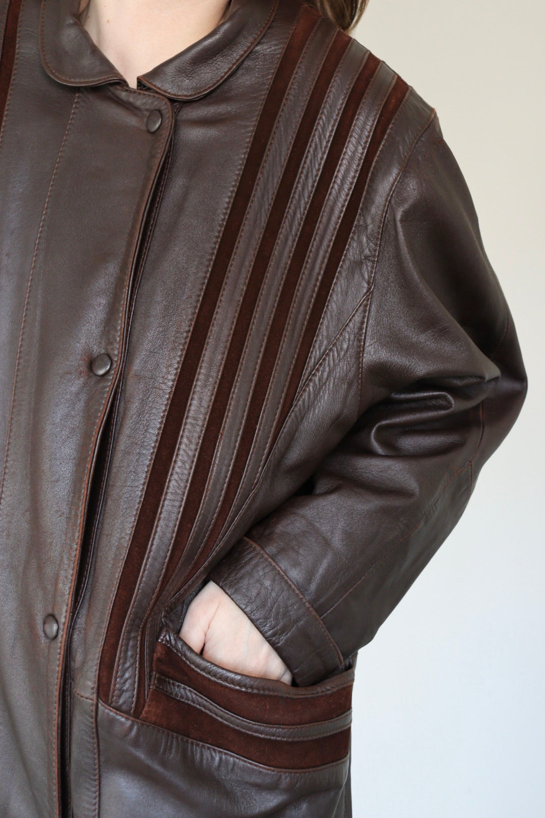 The Striped Leather - jacket - S up to XL
