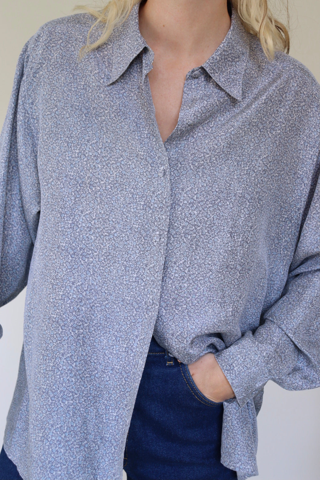 The Floral Cacharel - silk blouse - S up to XL