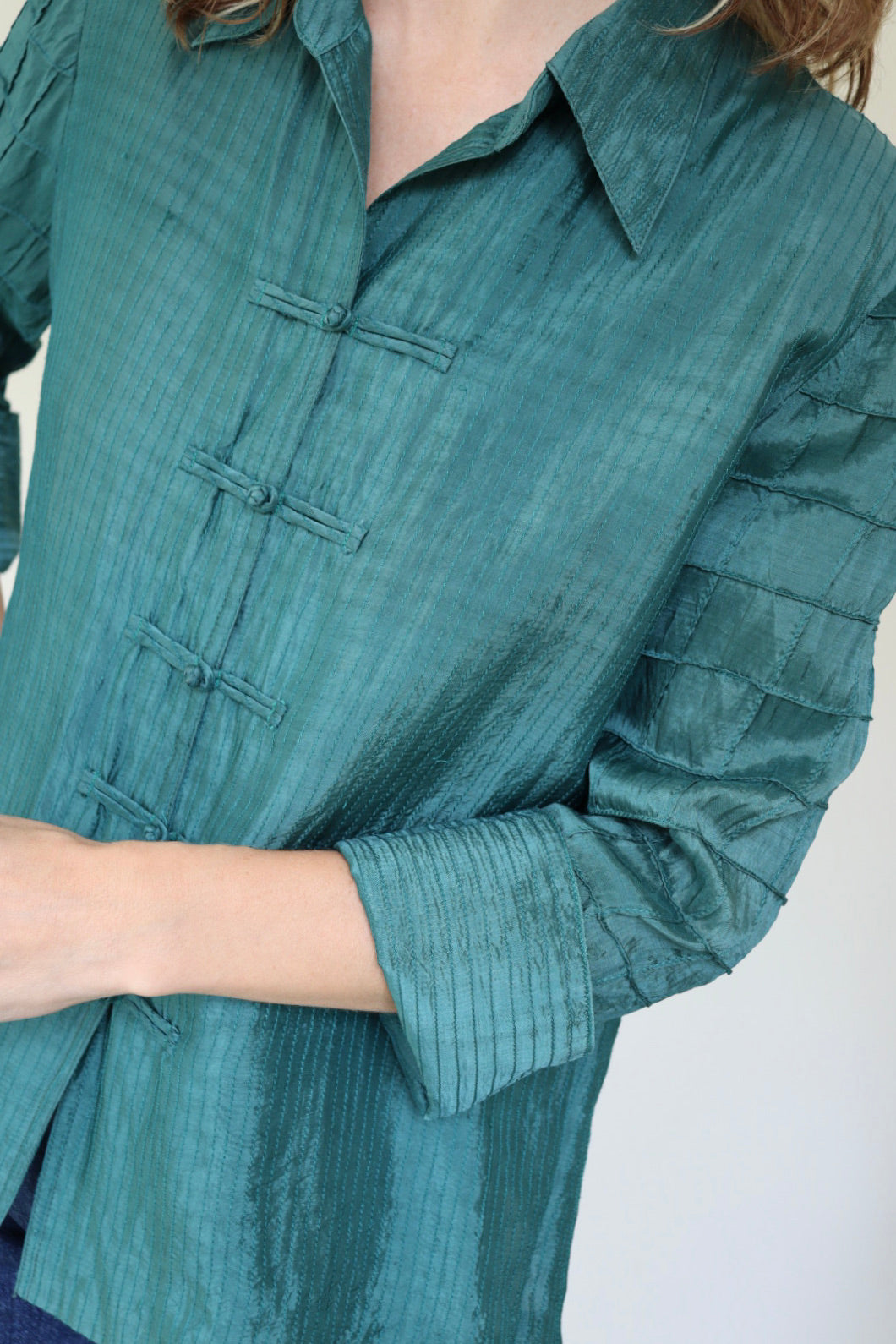 The Button & Loop - silk blouse - S up to M/L