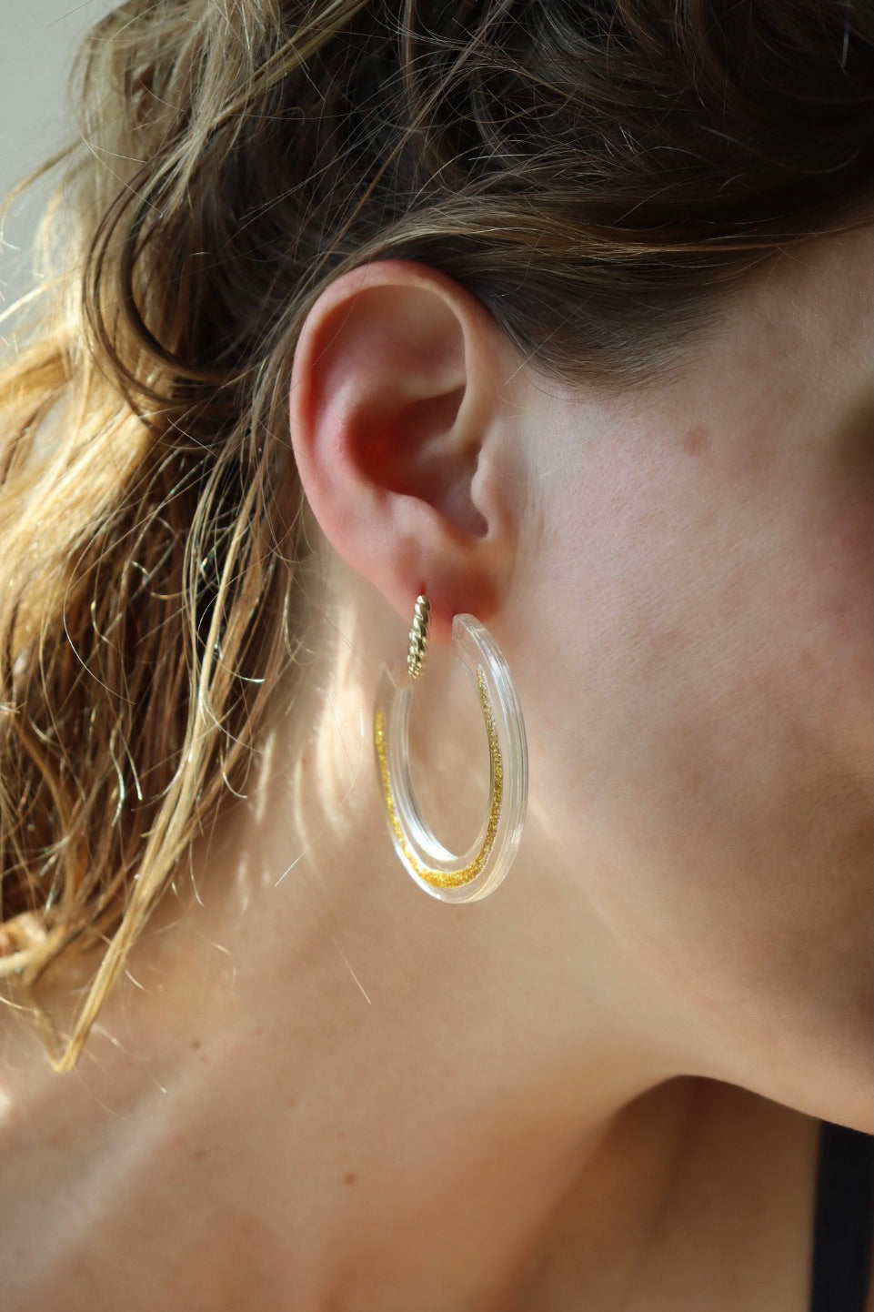 The Gold Hoop - retro earrings M