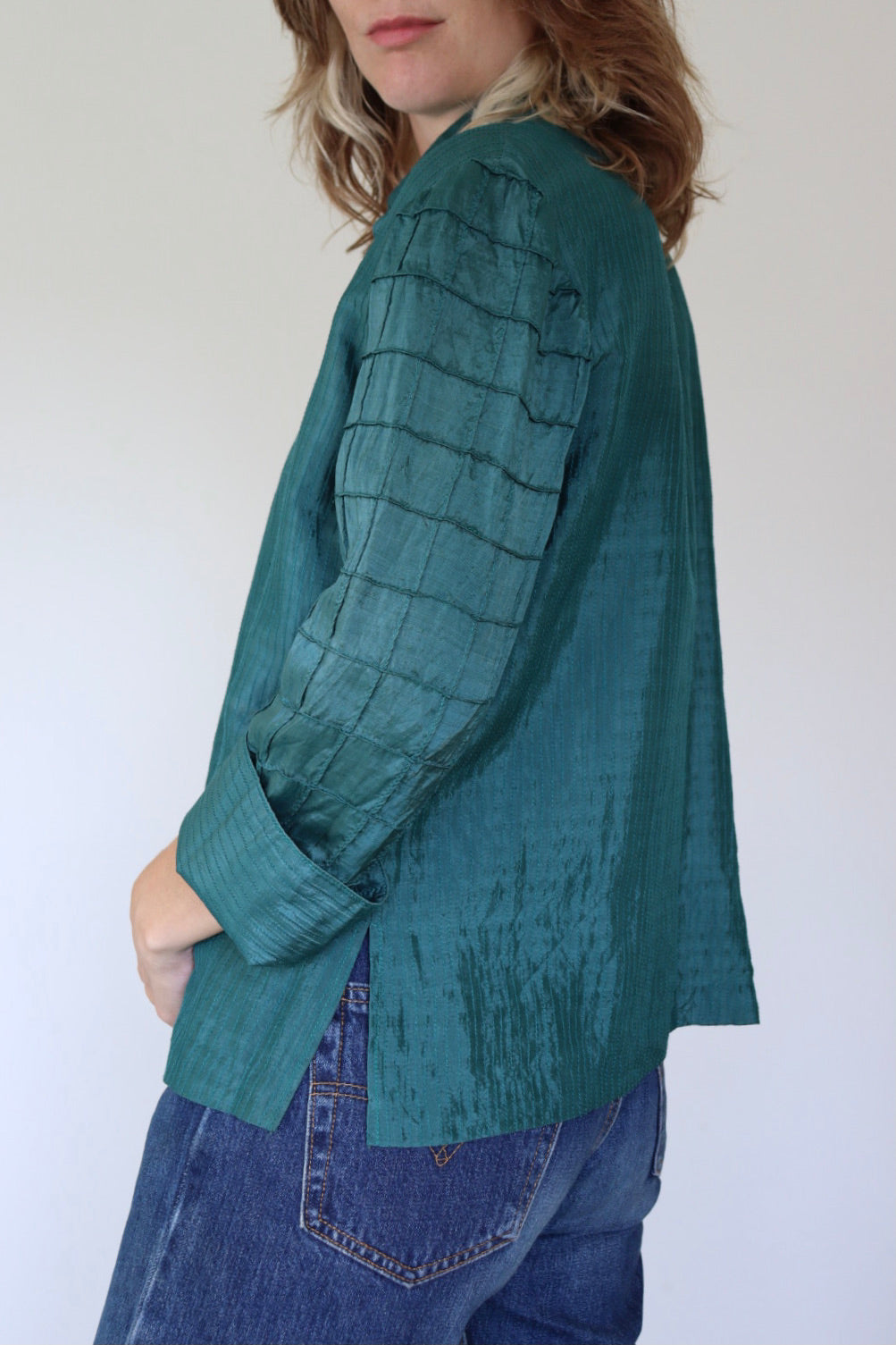 The Button & Loop - silk blouse - S up to M/L