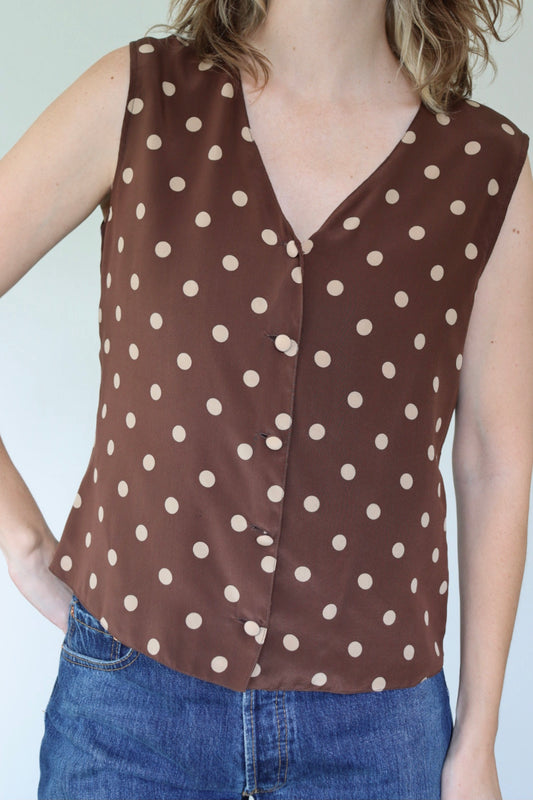 The Dotted Chestnut- spencer top - S up to M