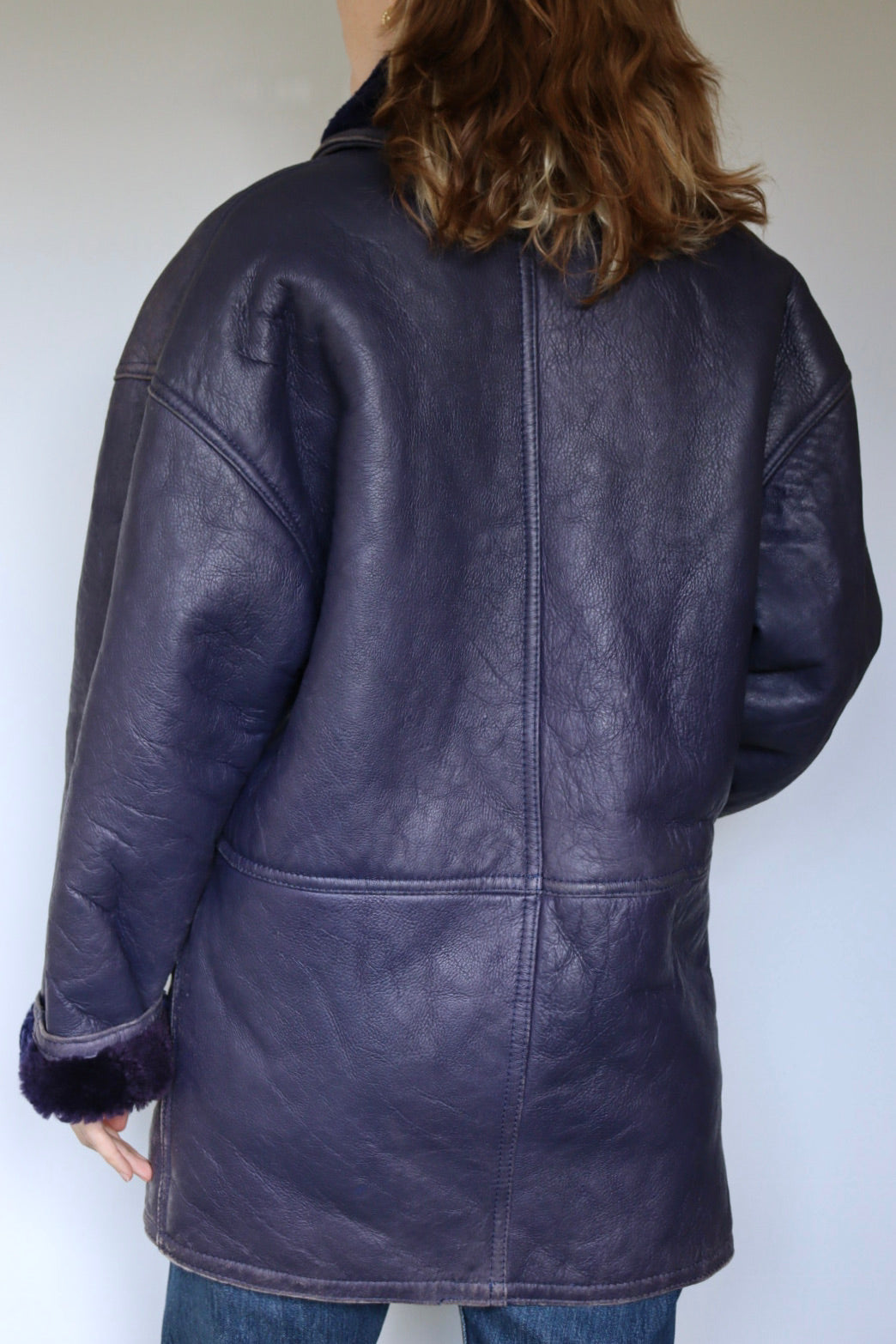 The Purple Rain - shearling / lammy coat - S up to L
