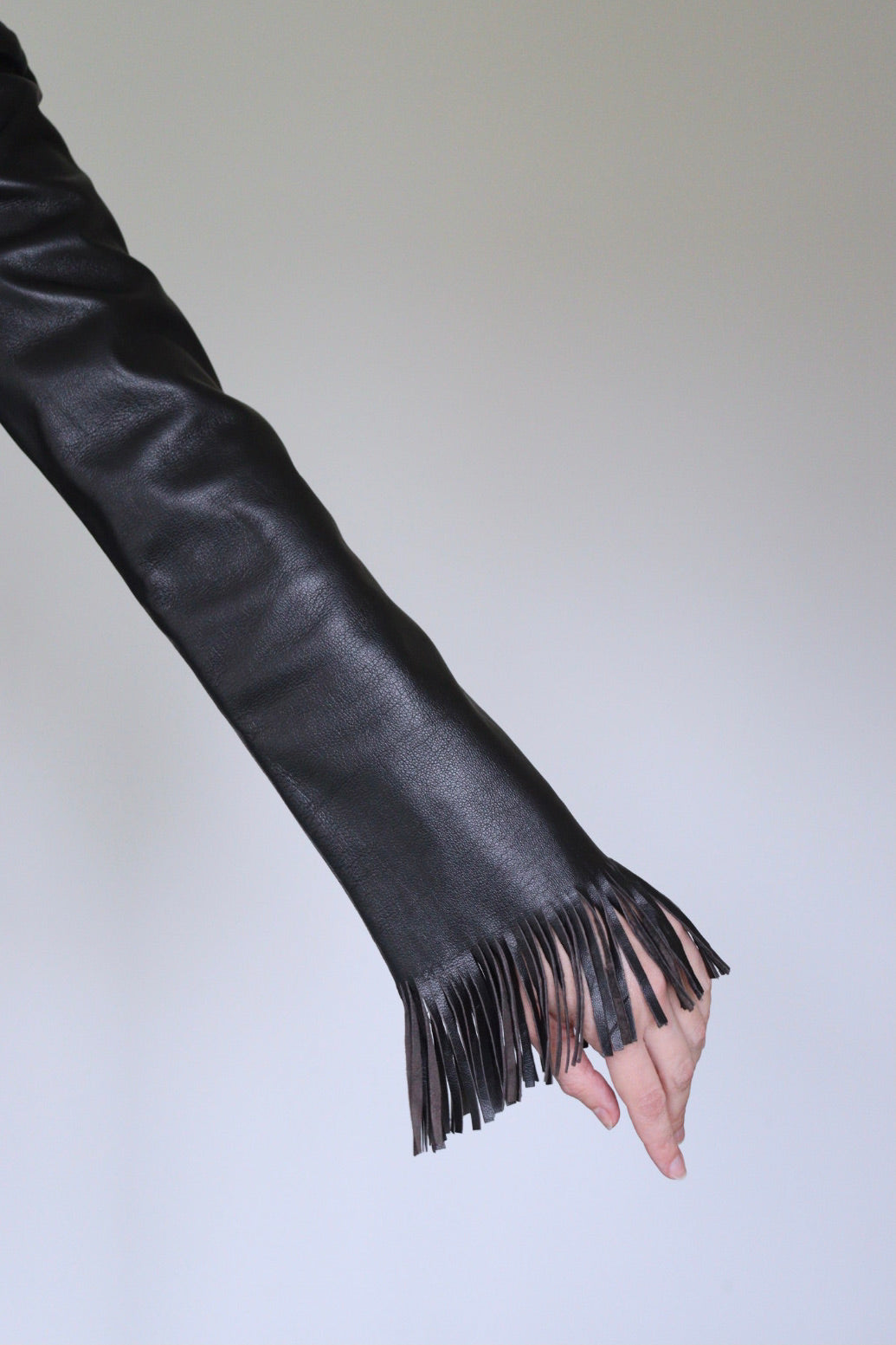 The Umber Fringe - leather jacket - S up to M